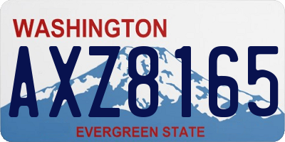 WA license plate AXZ8165