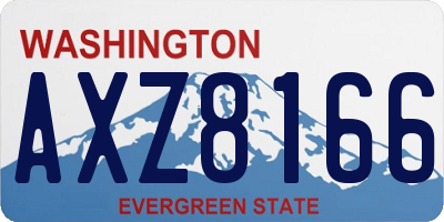 WA license plate AXZ8166