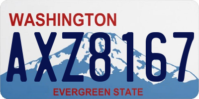 WA license plate AXZ8167