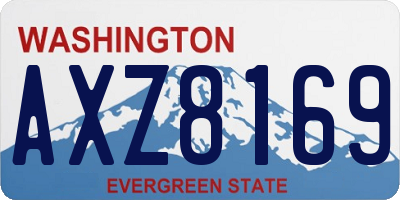 WA license plate AXZ8169