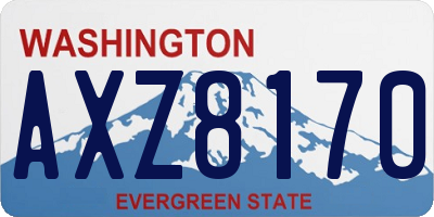 WA license plate AXZ8170