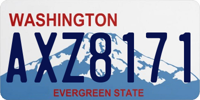 WA license plate AXZ8171