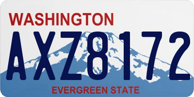 WA license plate AXZ8172