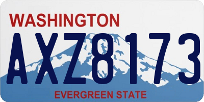 WA license plate AXZ8173