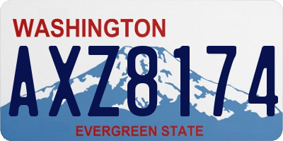 WA license plate AXZ8174