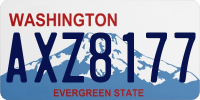 WA license plate AXZ8177