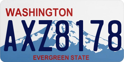 WA license plate AXZ8178