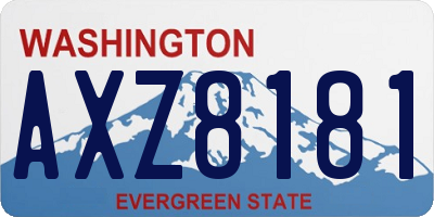 WA license plate AXZ8181