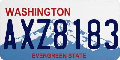 WA license plate AXZ8183