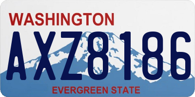 WA license plate AXZ8186