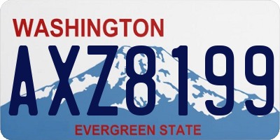 WA license plate AXZ8199