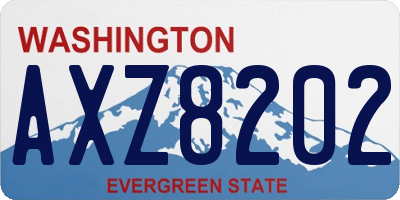 WA license plate AXZ8202