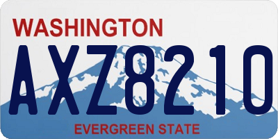WA license plate AXZ8210