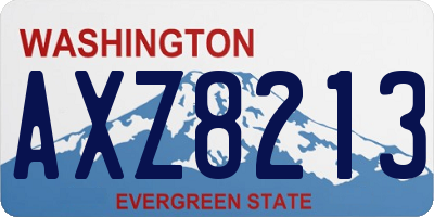 WA license plate AXZ8213