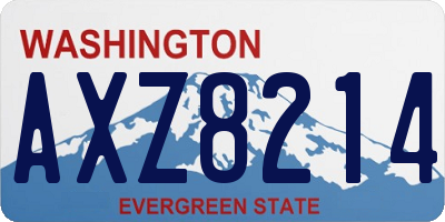 WA license plate AXZ8214
