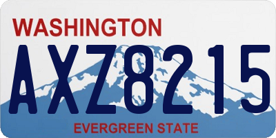 WA license plate AXZ8215