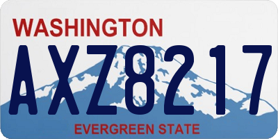 WA license plate AXZ8217