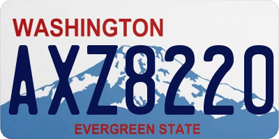 WA license plate AXZ8220