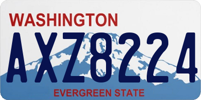 WA license plate AXZ8224