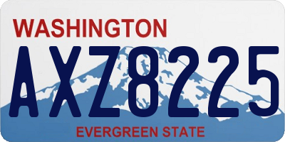 WA license plate AXZ8225