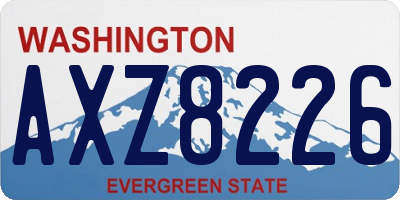 WA license plate AXZ8226