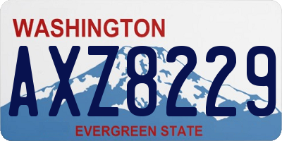 WA license plate AXZ8229