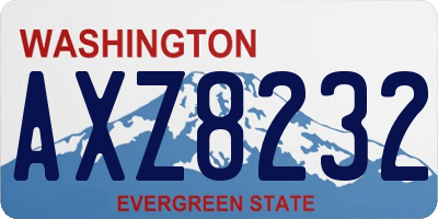 WA license plate AXZ8232