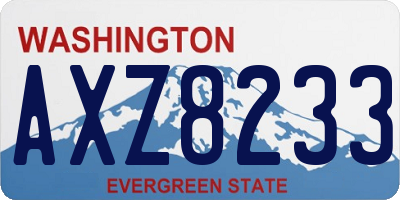 WA license plate AXZ8233