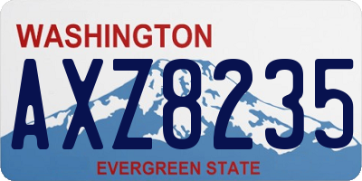 WA license plate AXZ8235
