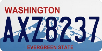 WA license plate AXZ8237