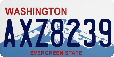 WA license plate AXZ8239