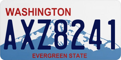 WA license plate AXZ8241