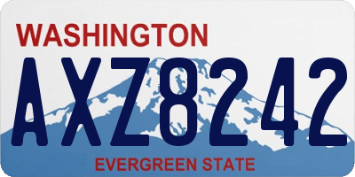 WA license plate AXZ8242