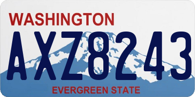 WA license plate AXZ8243
