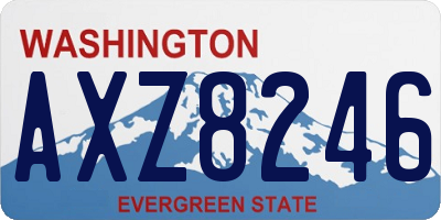 WA license plate AXZ8246