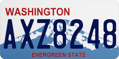 WA license plate AXZ8248