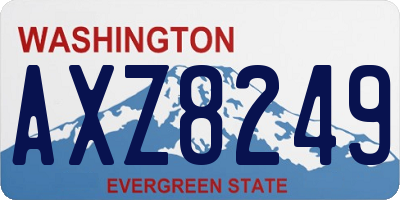 WA license plate AXZ8249