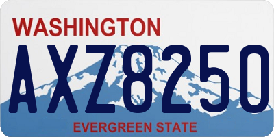 WA license plate AXZ8250