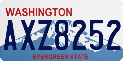 WA license plate AXZ8252