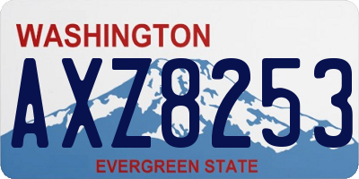 WA license plate AXZ8253