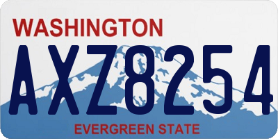 WA license plate AXZ8254