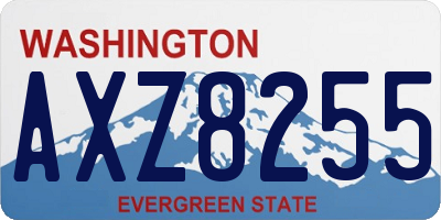 WA license plate AXZ8255