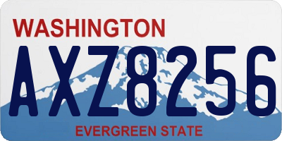 WA license plate AXZ8256