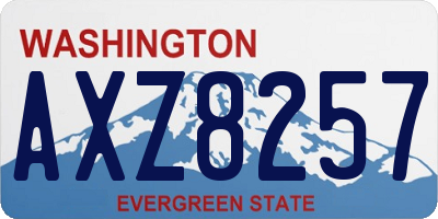 WA license plate AXZ8257