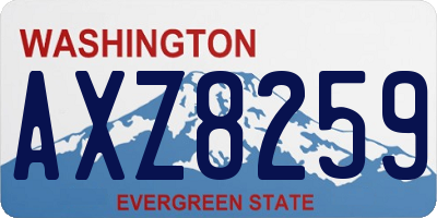WA license plate AXZ8259