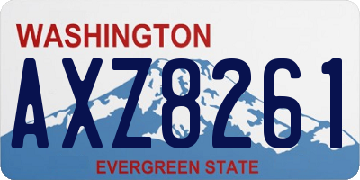 WA license plate AXZ8261