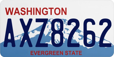 WA license plate AXZ8262