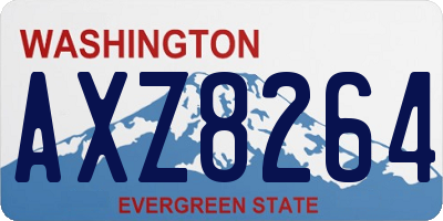 WA license plate AXZ8264