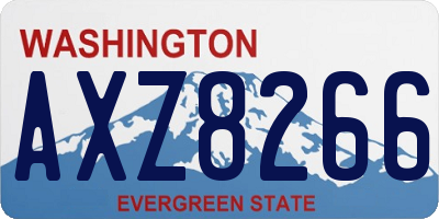 WA license plate AXZ8266