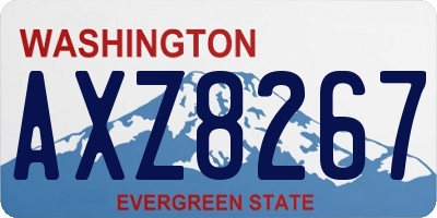 WA license plate AXZ8267